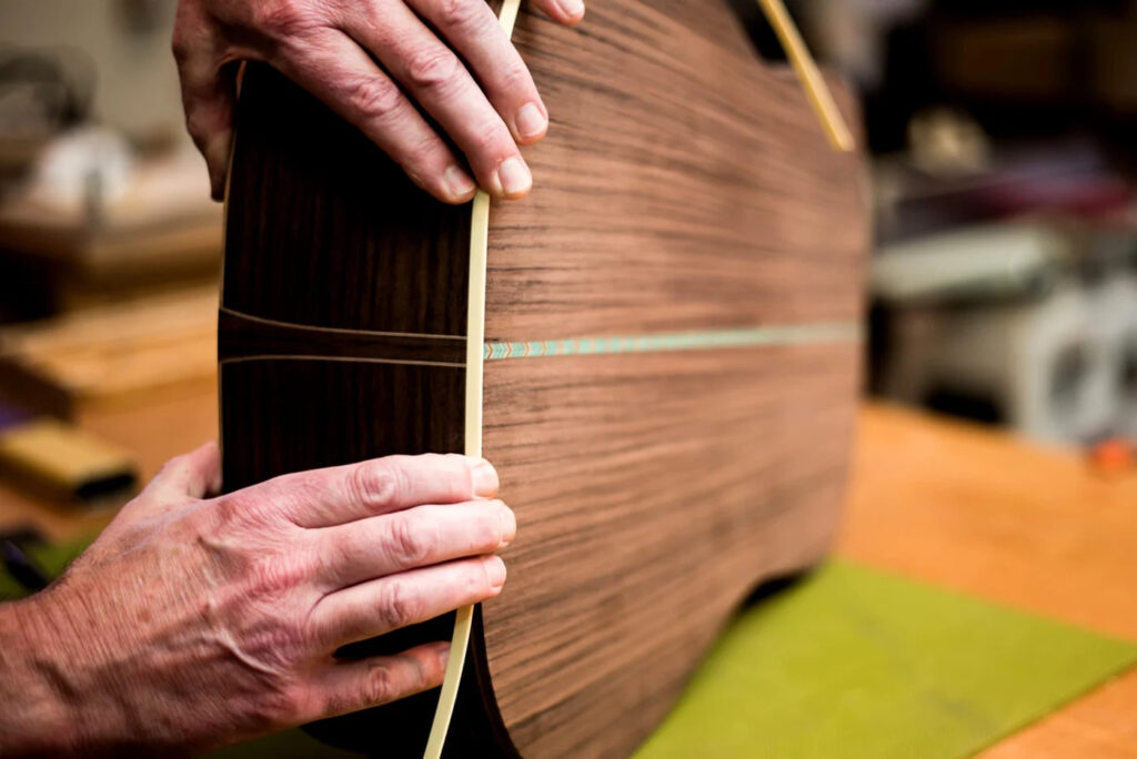 koa guitar binding